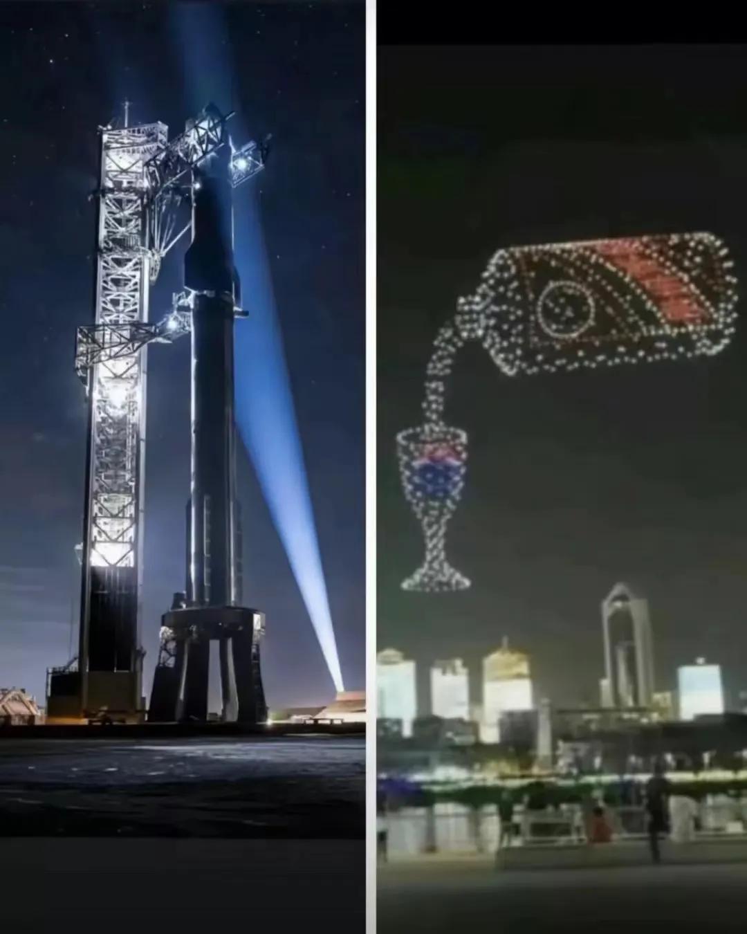 对科技的不同理解，
星舰VS酱香科技！#你会怎样选酒# #一起来谈谈酒# #酒类