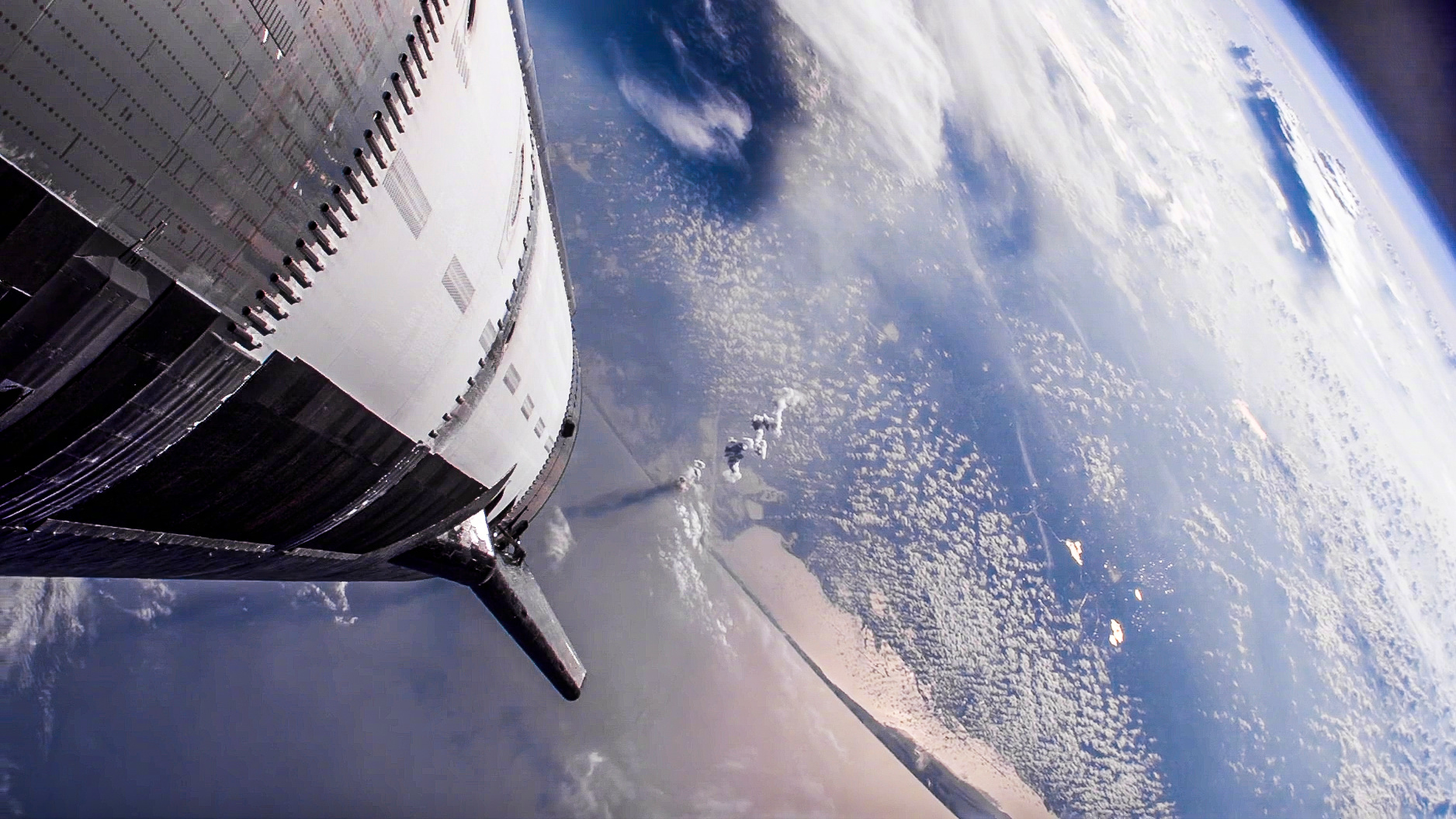 太空中的星舰，图源SpaceX。 ​​​