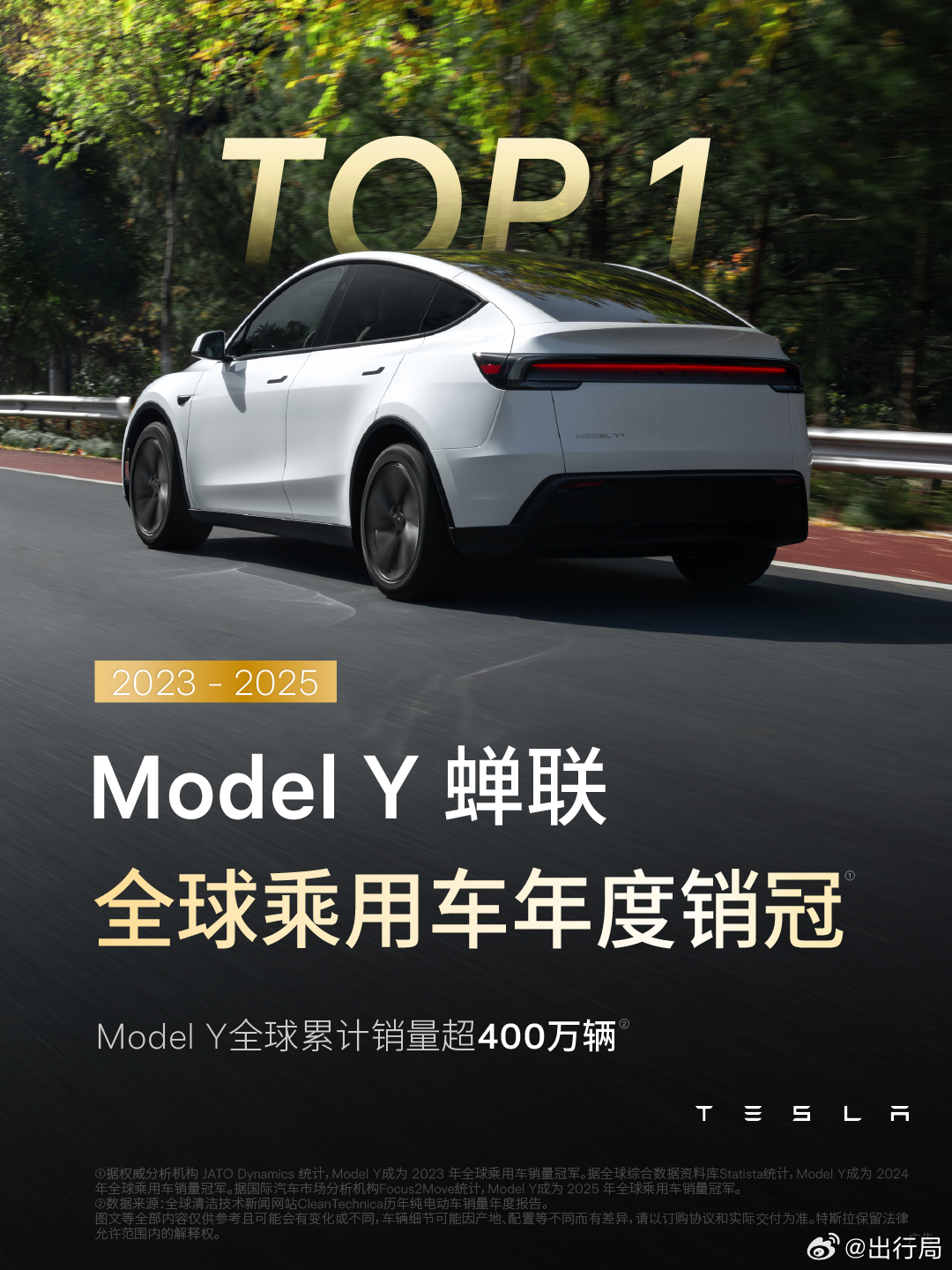 Model Y再次成为全球最畅销的乘用车不加任何定语的第一 确实🐮 
