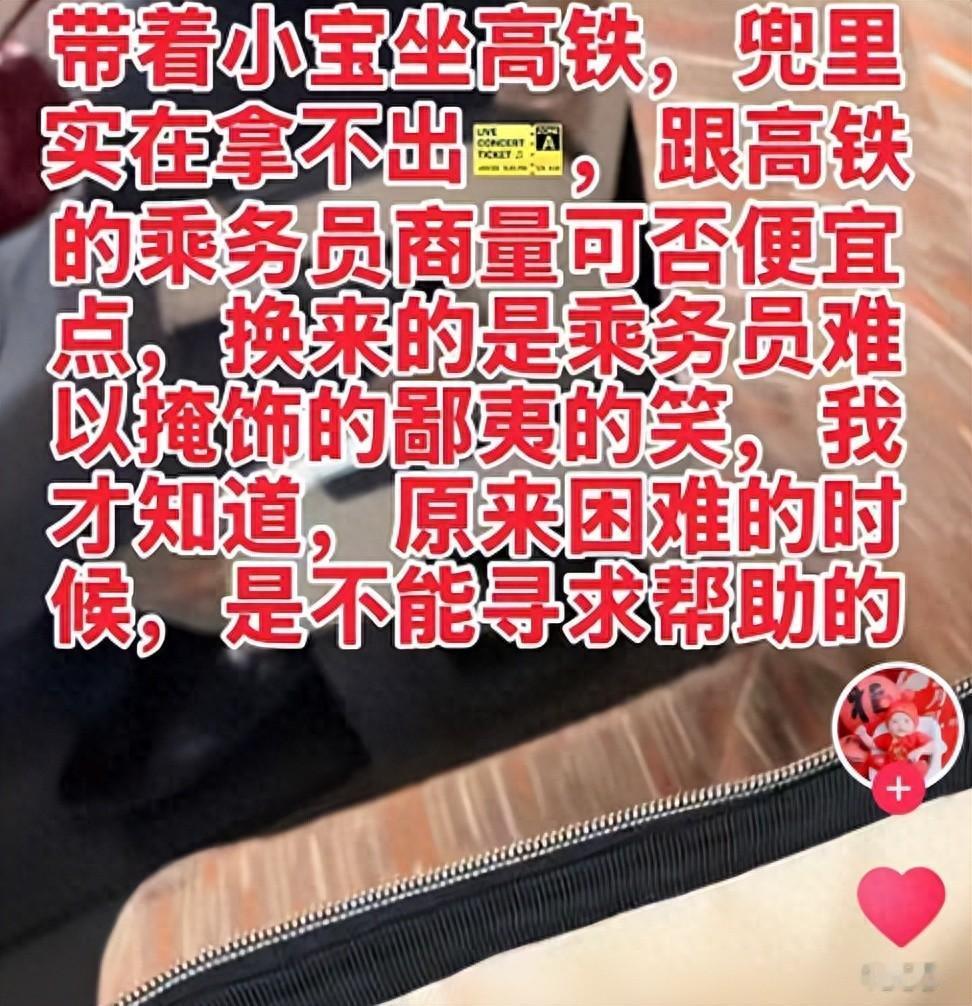 走不稳怨路不平？一位妈妈带着小宝宝坐高铁，上车后想给孩子单独买个座位。这个想法很