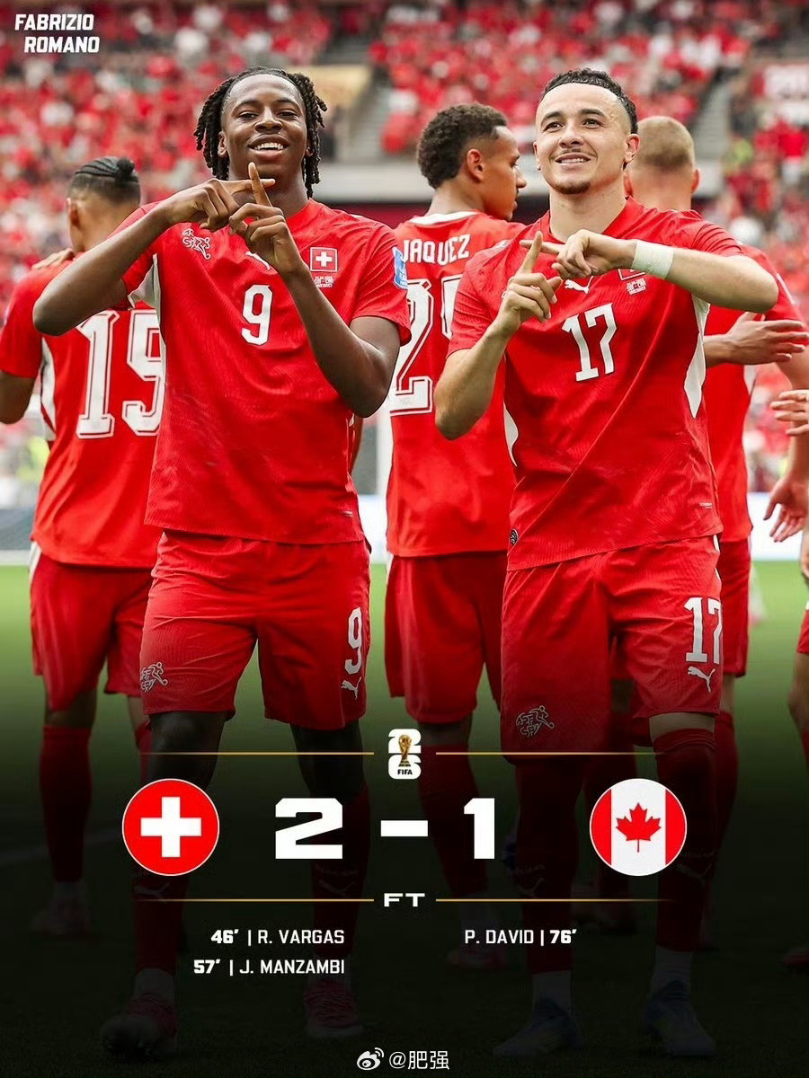 世界杯 【世界杯战报：瑞士2比1加拿大 】小组赛B组第3轮，瑞士vs加拿大上半场
