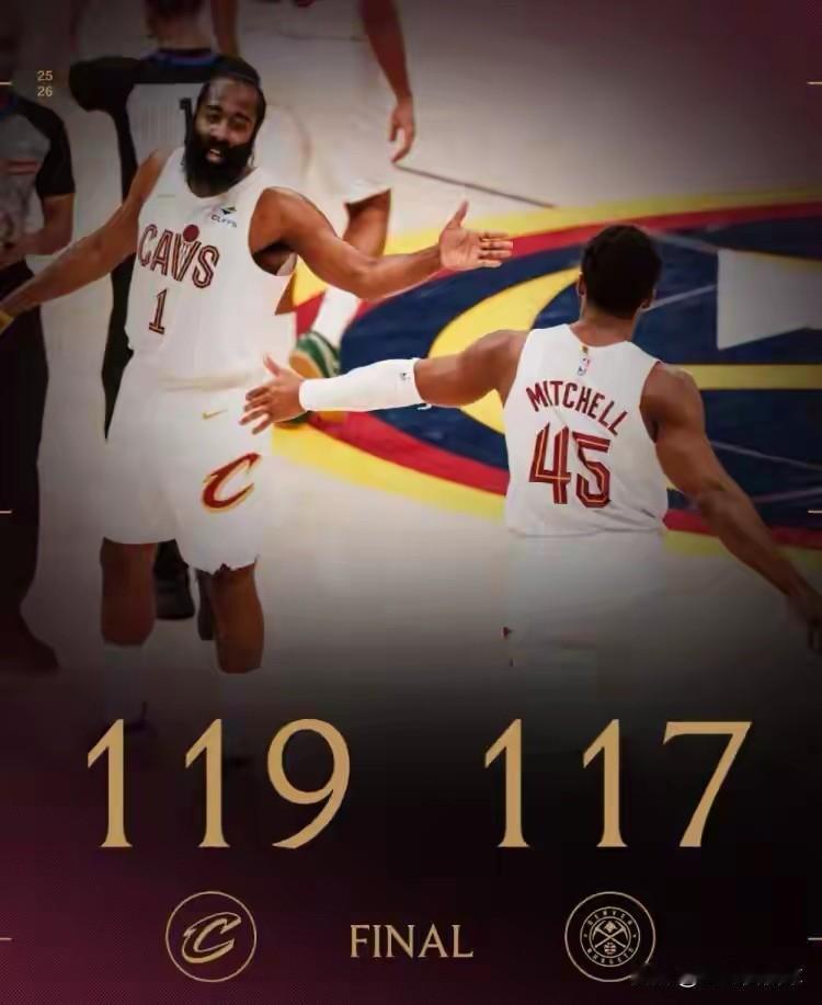 骑士官方真是太懂人情世故了！在今天骑士客场以119：117险胜掘金的赛后，骑士官