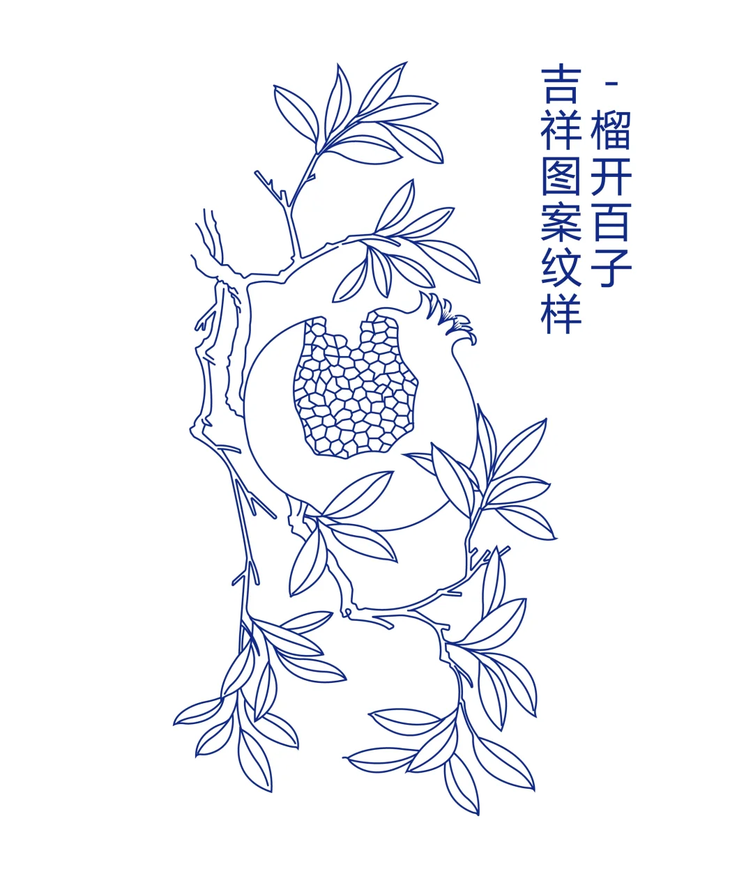 吉祥图案纹样榴开百子