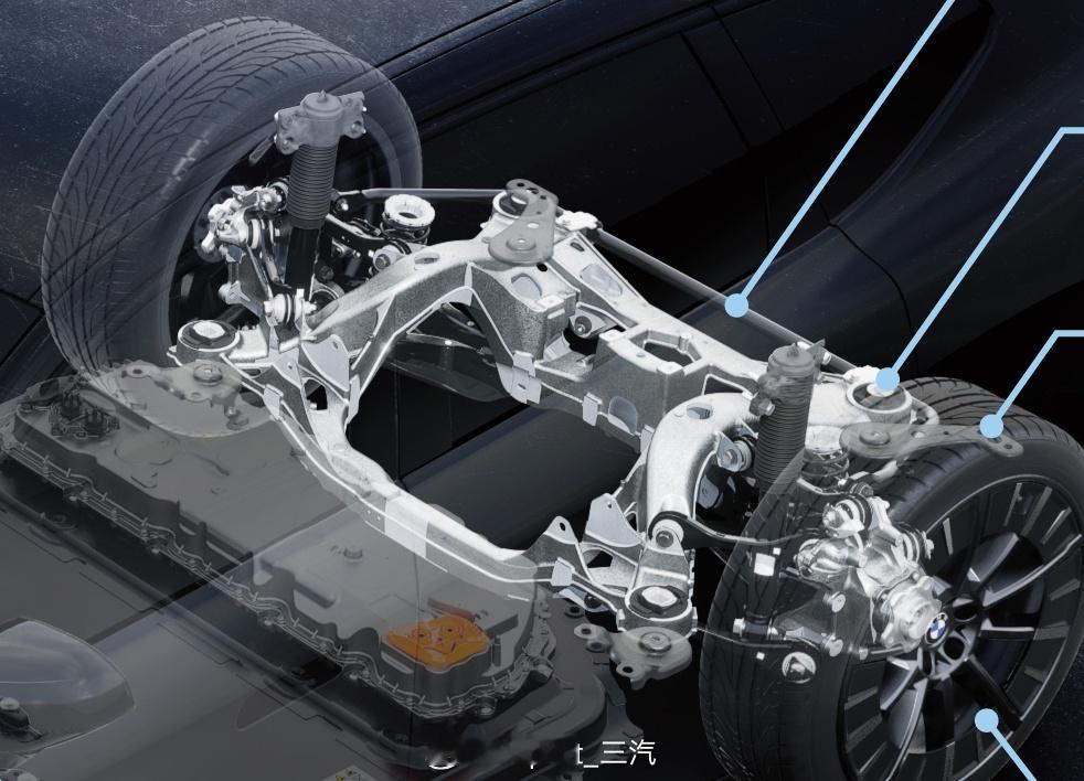 BMW IX3biw 后副车架 大意了由于IX3的白车身如此平庸以至于我们忽略了