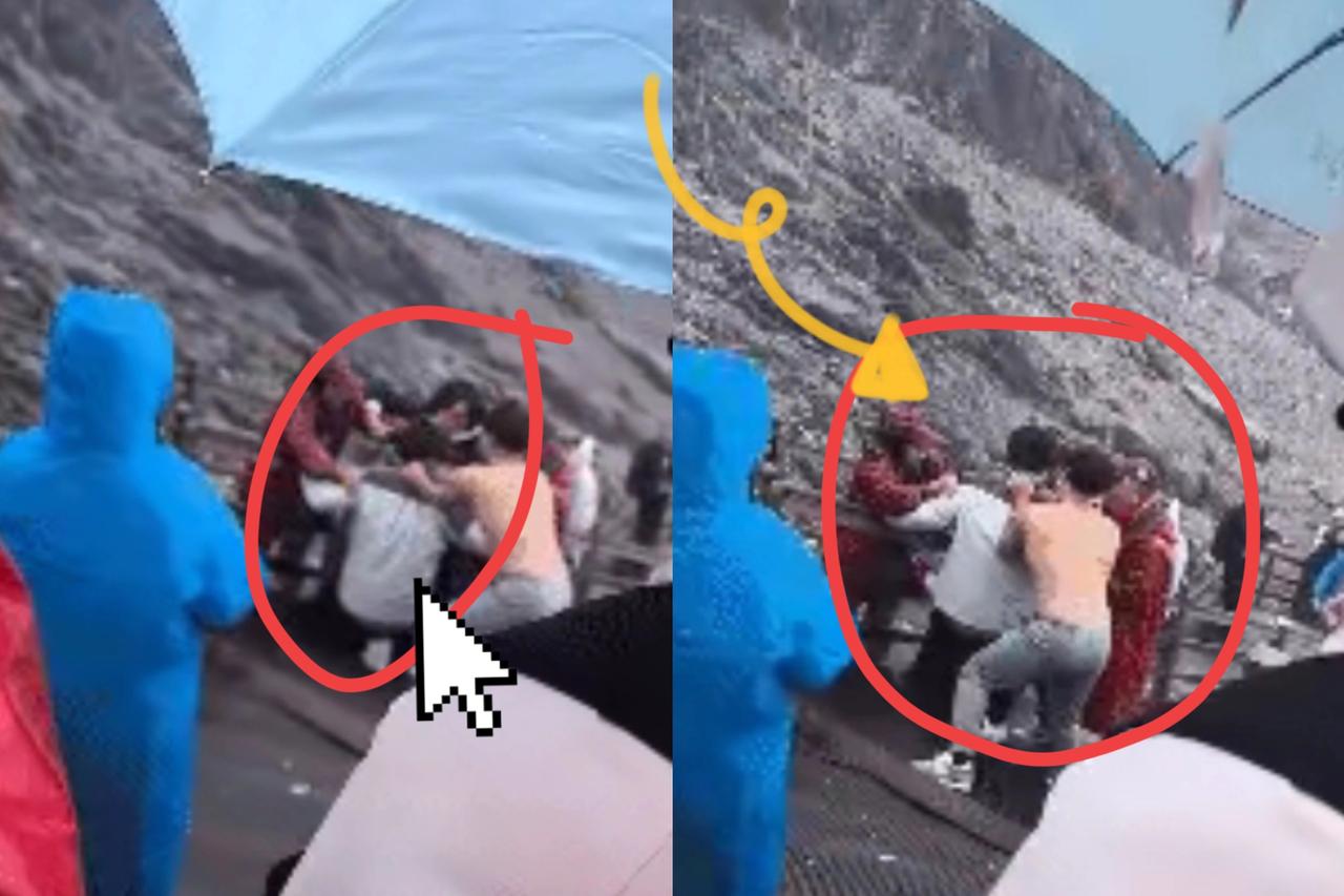 雪山之巅变“战场”！
 
玉龙雪山4600米海拔上的闹剧，看完真让人捏把汗！白衣
