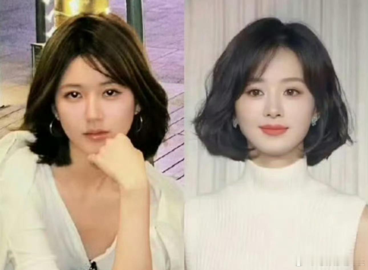 赵露思短头发和赵丽颖一模一样 ​​​