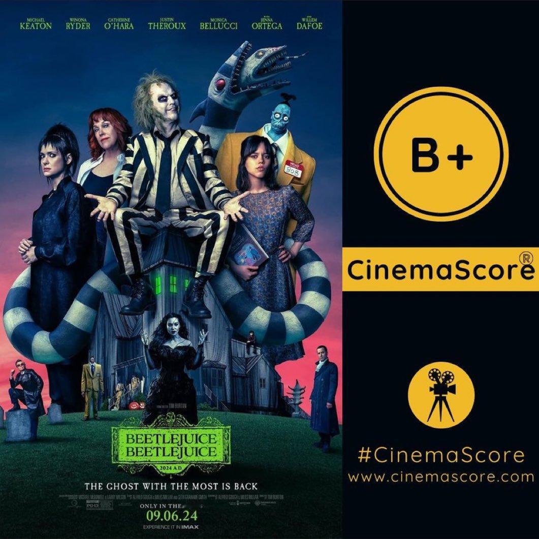 《阴间大法师2》获得【B+】的CinemaScore观众评分，北美首周末三天票房