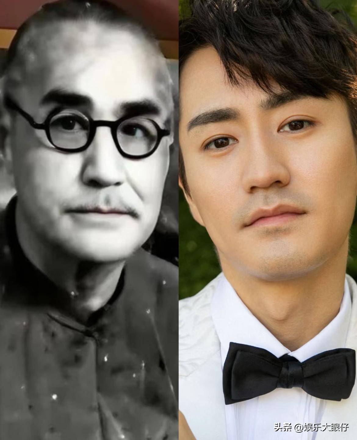 谢霆锋的爷爷跟杨玏也就是杨立新的儿子，五官几乎一模一样。还有胡适和俞敏洪，俩人一