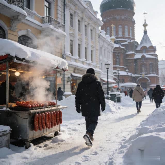 雪落哈尔滨，何止是氛围感封神，更是刻进骨子里的浪漫与滚烫
 
雪后的哈尔滨，从来