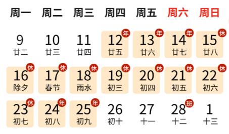 春节年假马上过完了，后天就要开始上班了，歇了14天，突然要去上班 还有点小不适应