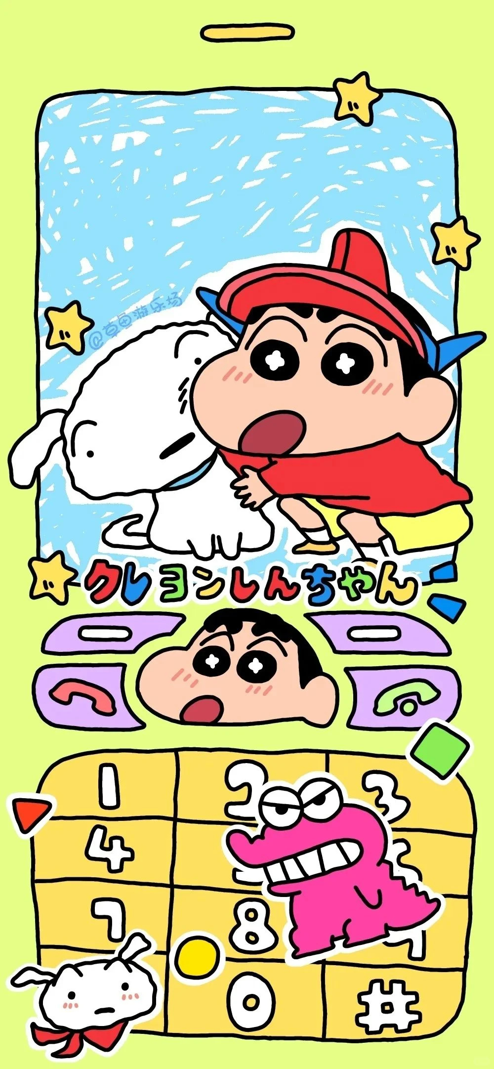 蜡笔小新  𐙚𝒔𝒖𝒎𝒎𝒆𝒓𐙚小时候的夏天：竹床 蒲扇 西瓜 满天