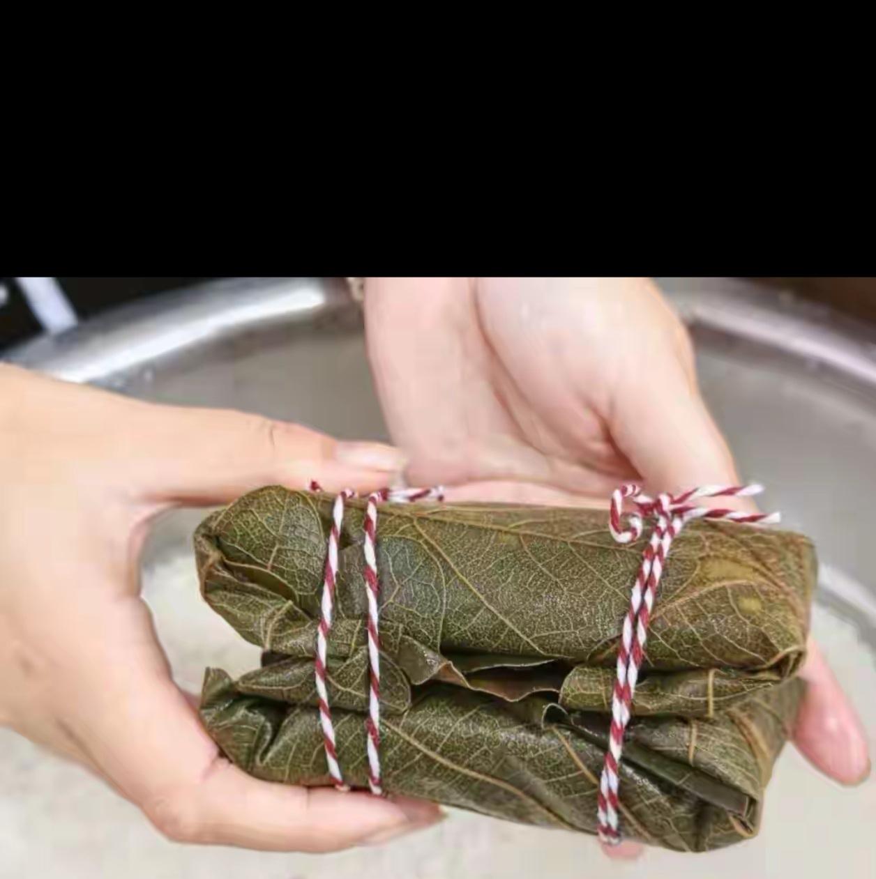 刚才刷到一个网友介绍山东日照的粽子，竟然是用桲椤叶包的，叫做板砖粽，而且必须是两