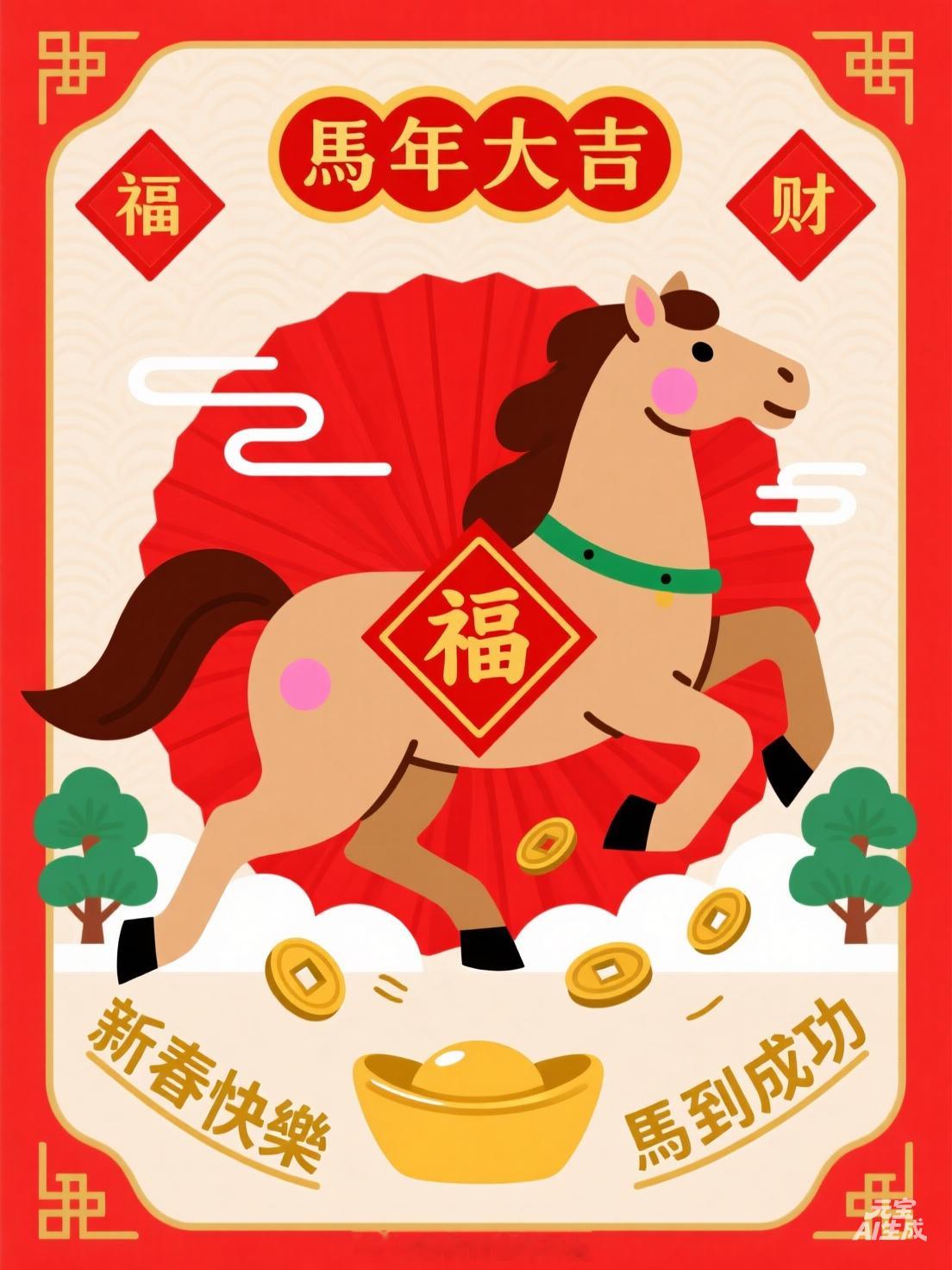 金蛇献瑞，福满人间；骏马奔腾，财运亨通。愿我们马年选股如神，买卖精准，持仓皆涨，