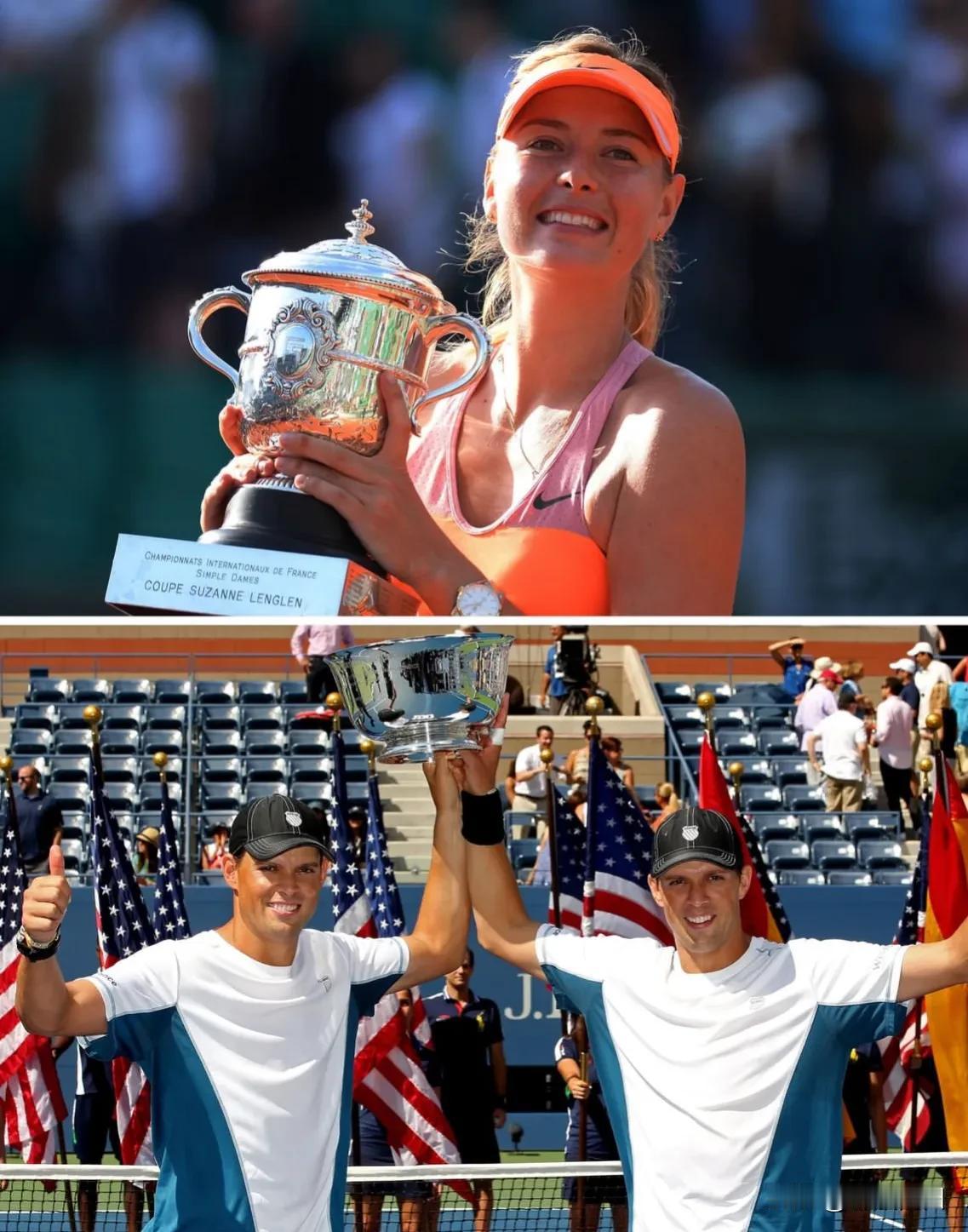 玛丽亚•莎拉波娃和布莱恩兄弟将入选2025
年国际网球名人堂。
入选网球名人堂主