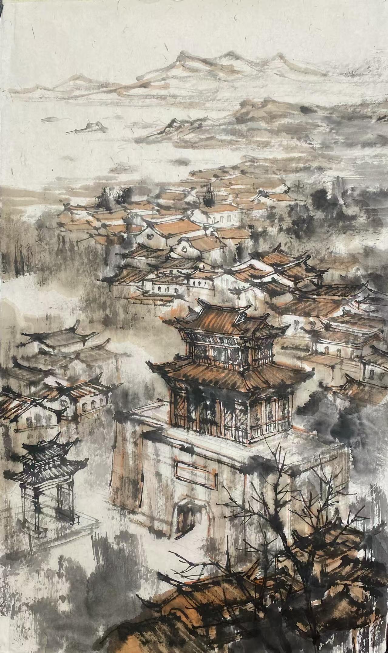 十天顶着酷暑，泉州古城、渔港、海岛系列写生完满结束，这是部分得稿