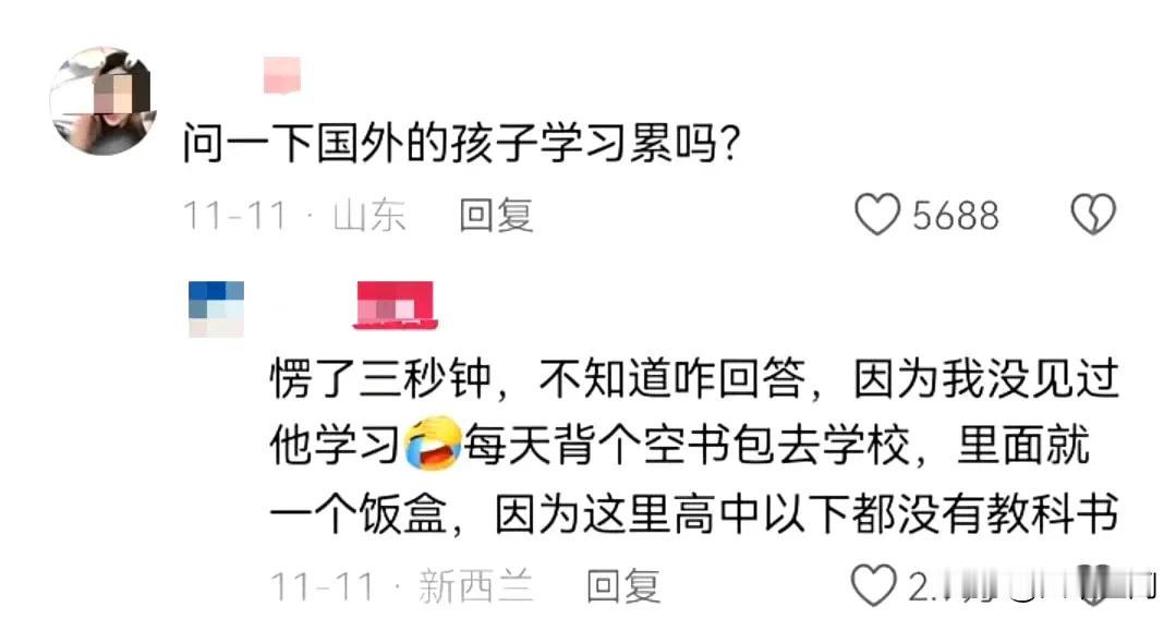 国外的快乐教育真的狠了，难怪国内接受过九年义务教育的人，出国基本可以吊打国外的大