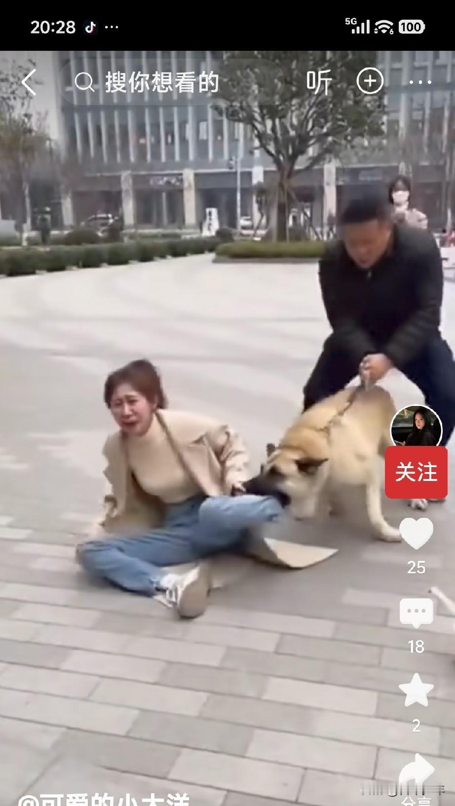 当恶犬张开獠牙：你是谁？

某男，带着一只大型恶犬，在街上溜达。突然，恶犬袭击路