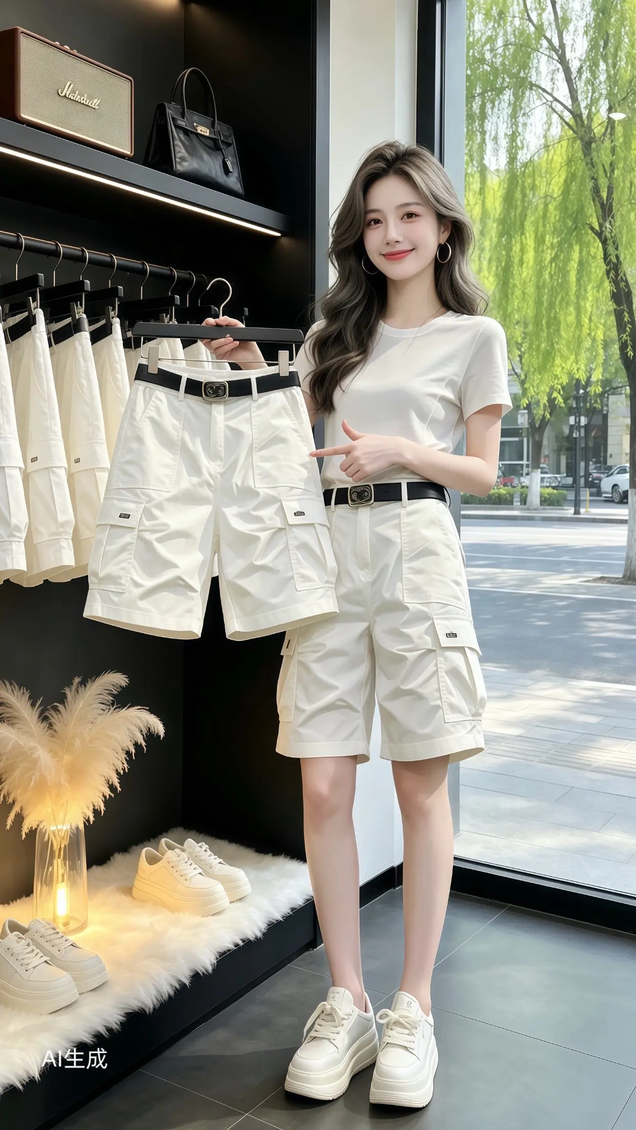 高颜值炸街女工装裤 一眼心动的夏季穿搭 适合小个子女生的短裤 通勤百搭...