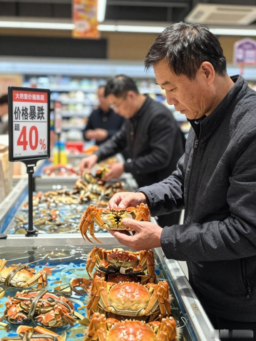 大闸蟹价格暴跌超40%大闸蟹：去年还端着，今年直接“跌进外卖群”去年这时候，大闸