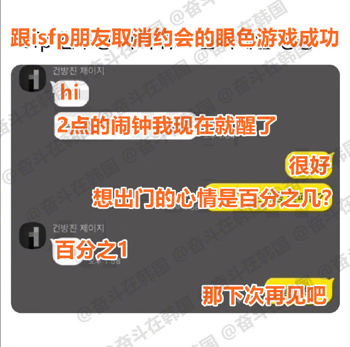 跟isfp朋友取消约会的眼色游戏成功 ​​​海外新鲜事 热点现场 ​​​
