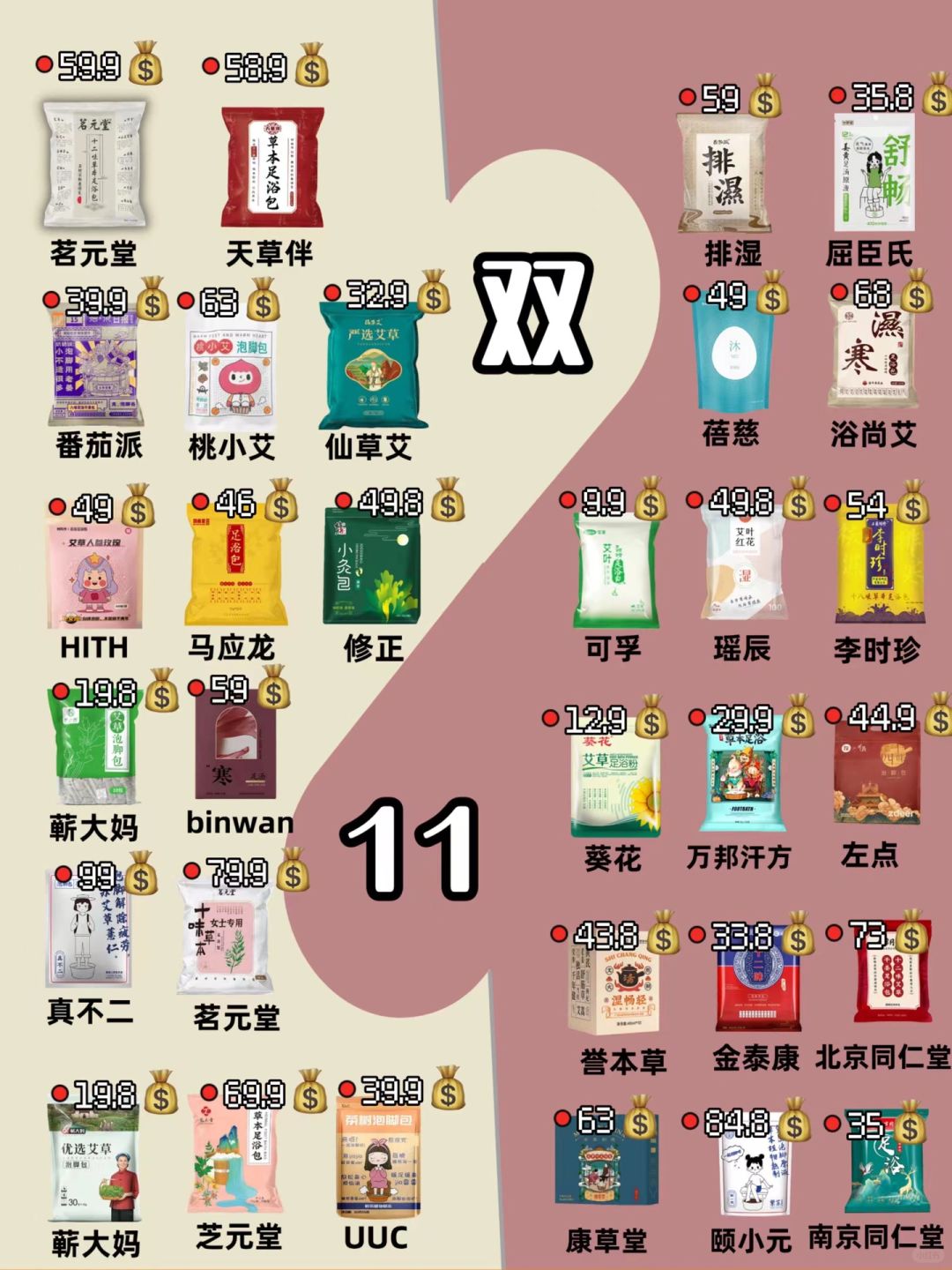 双11去湿泡脚包就这样选！！直接抄作业📃