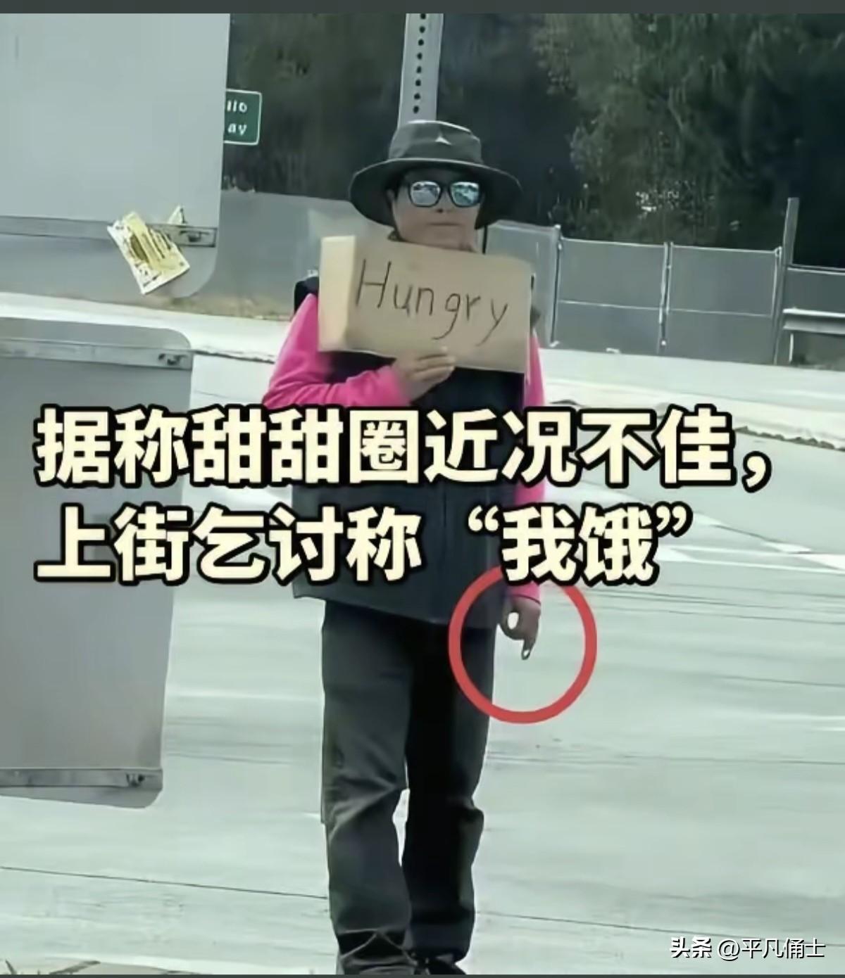 “甜甜圈”被拍到在美国潦倒举牌乞讨！原来在国内的王伟恒有着体制内工作，幸福的家庭