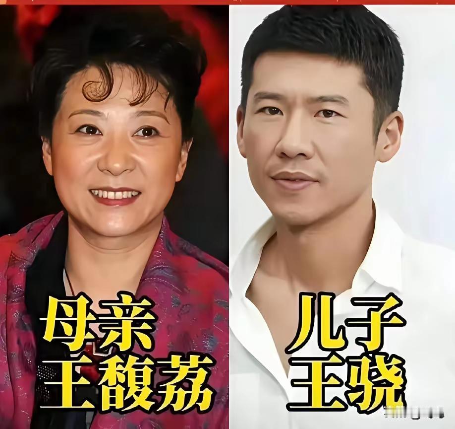 明星母子颜值大比拼
其实，按照王馥丽的长相的话，王骁应该长得很帅的呀，不过王骁也