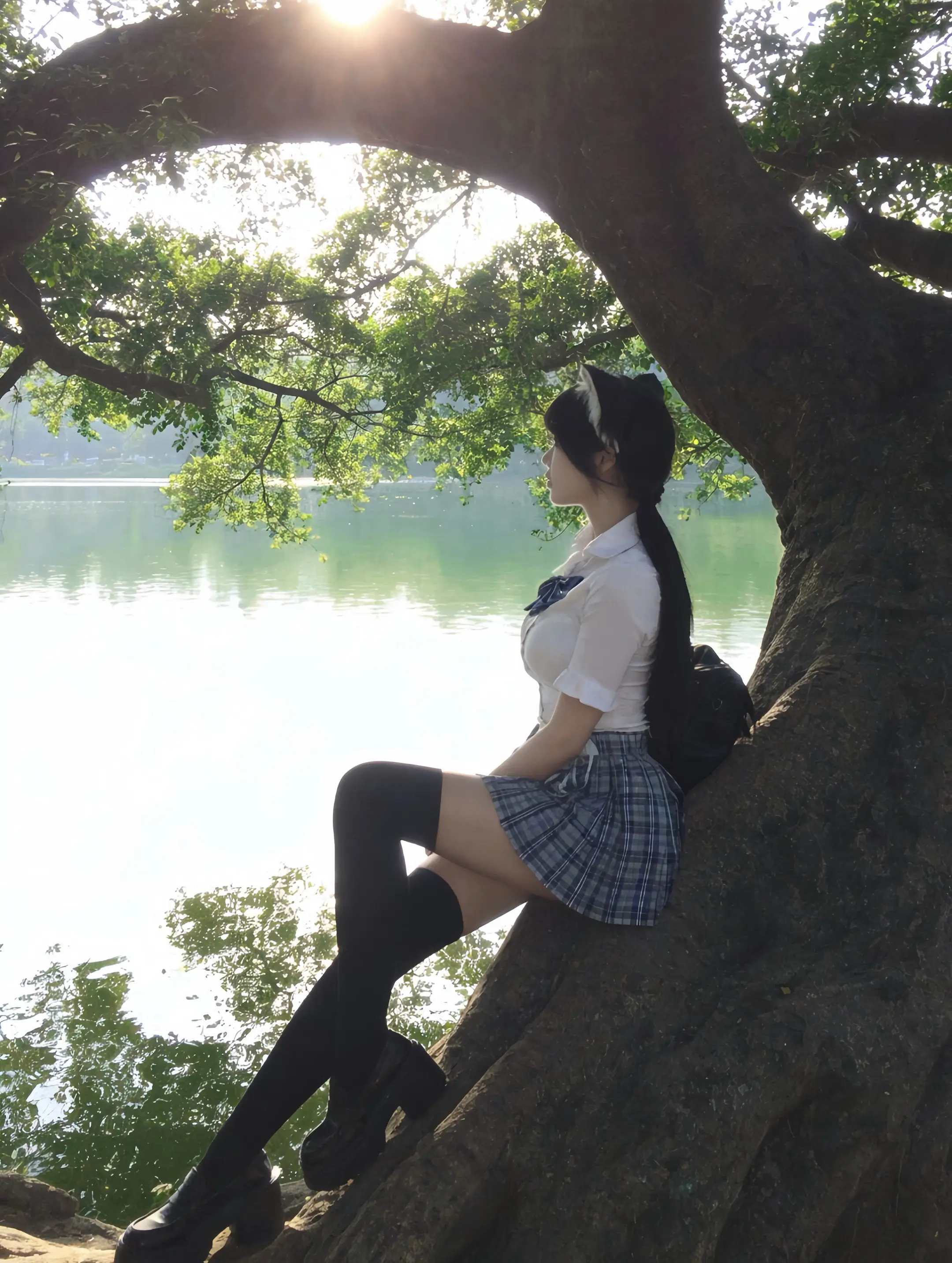 jk拍照姿势 自由感拍照 jk 少女感 夏天