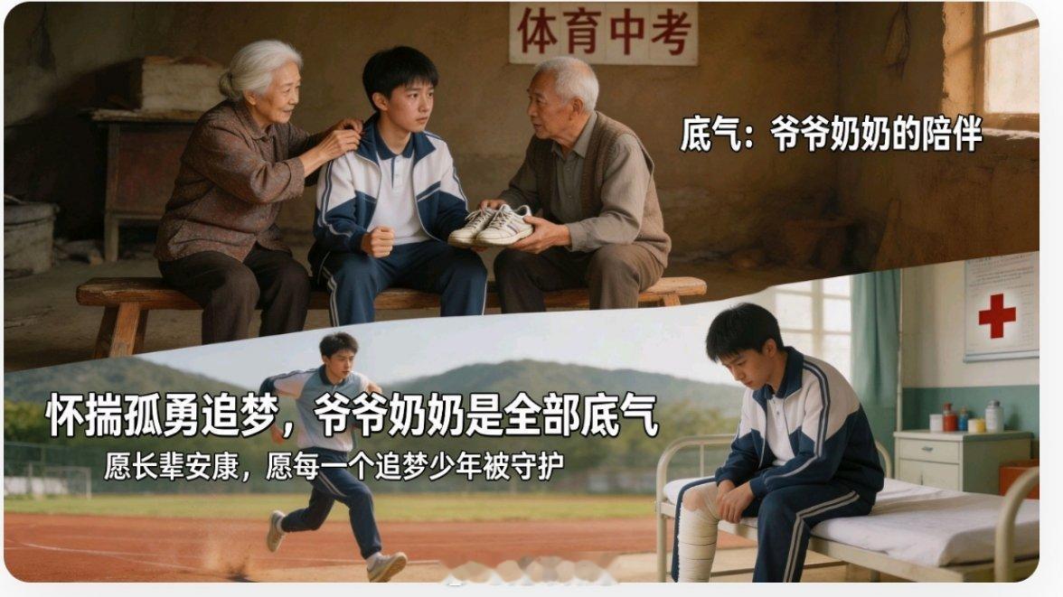 18岁体育生离世由爷爷奶奶抚养长大【怀揣一腔孤勇拼命追梦，爷爷奶奶便是他漫长路上