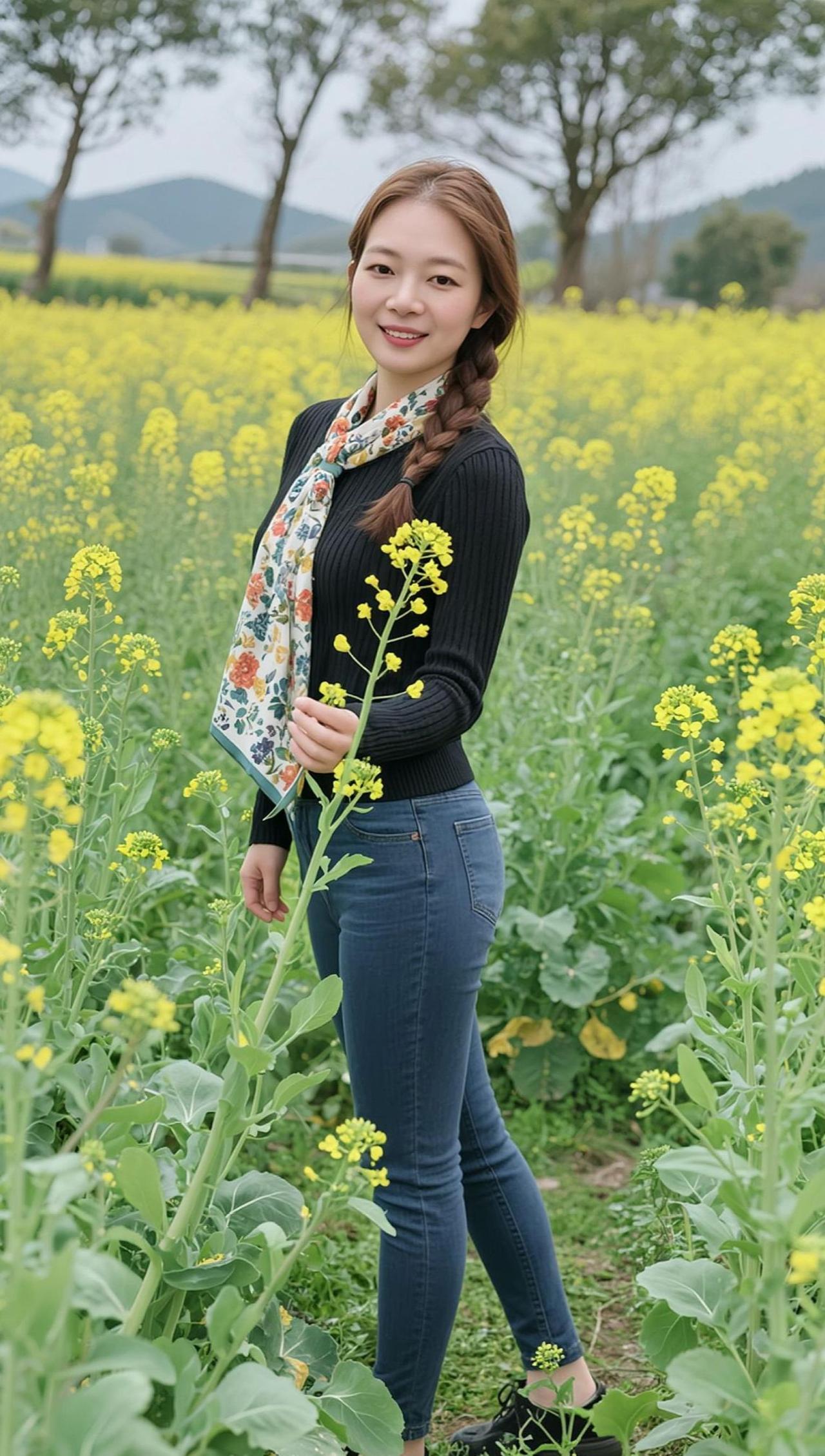 AI田园生活照 我的乡村生活 农村生活 甜系女孩 少女写真