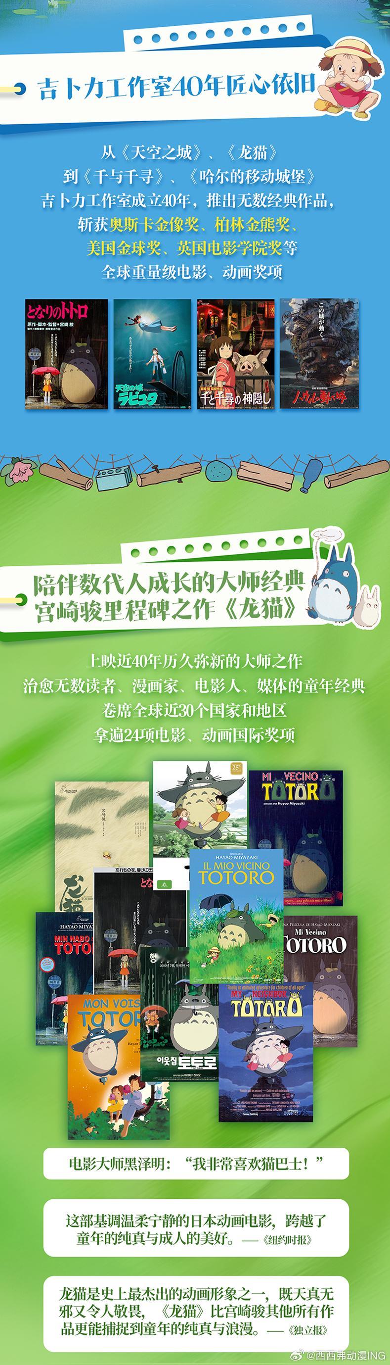 宫崎骏转发抽奖 4连揪1看龙猫绘本啦！“当你无法再拥有时，你唯一能做的就是不要再