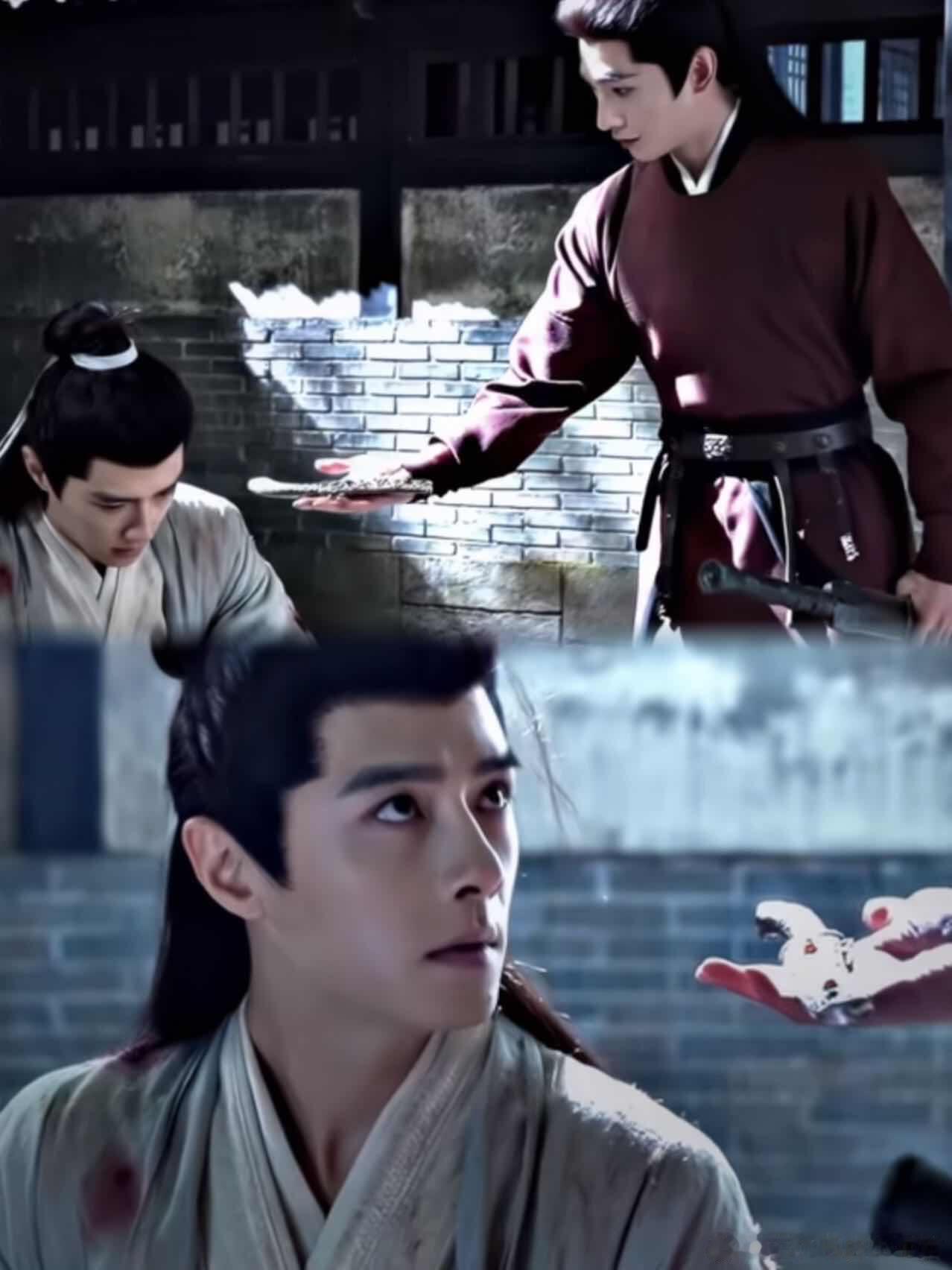 杨洋展昭为白玉堂以身挡箭虽说这段武侠剧情氛围感拉满，但被箭矢所伤伤势看着格外严重