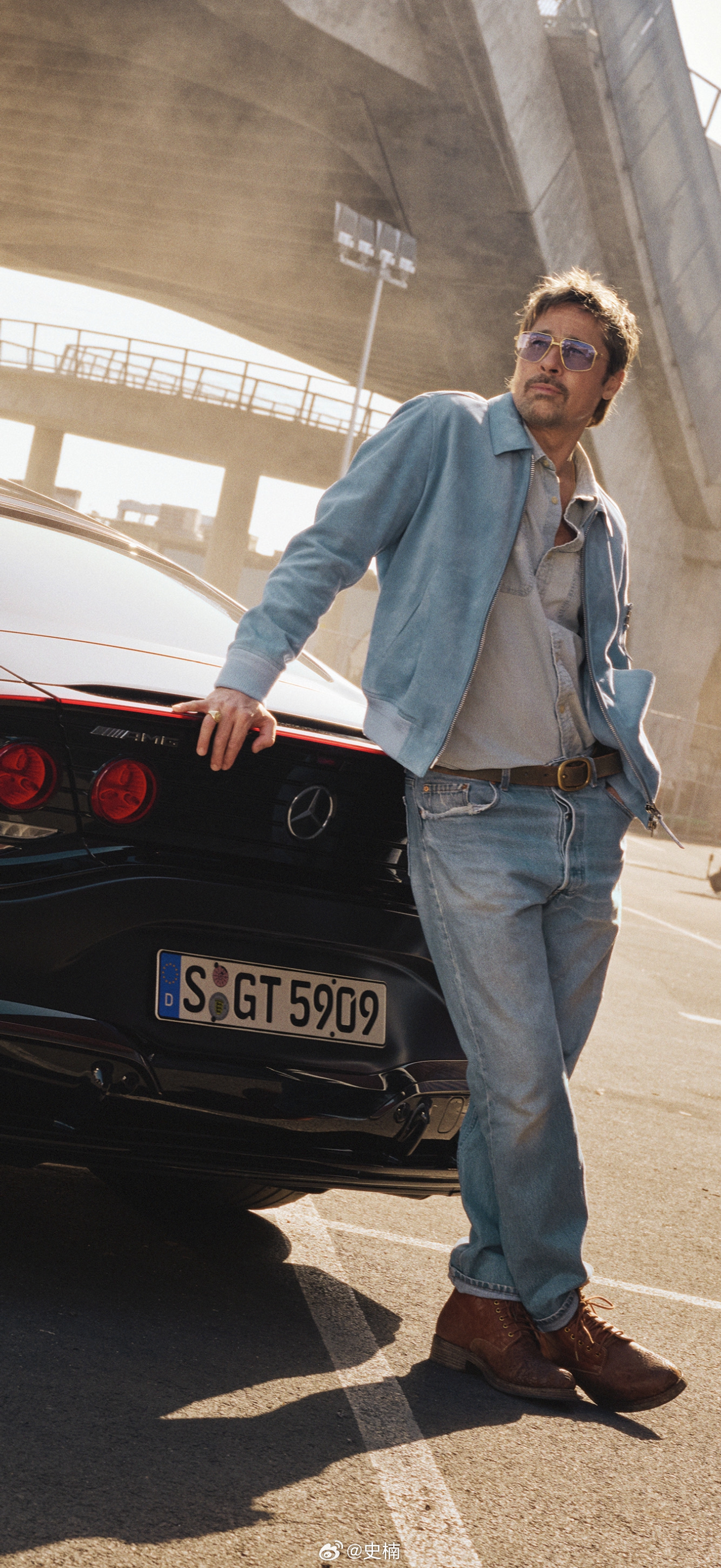 壁纸时间 THE One and ONLYBrad Pitt & AMG GT 