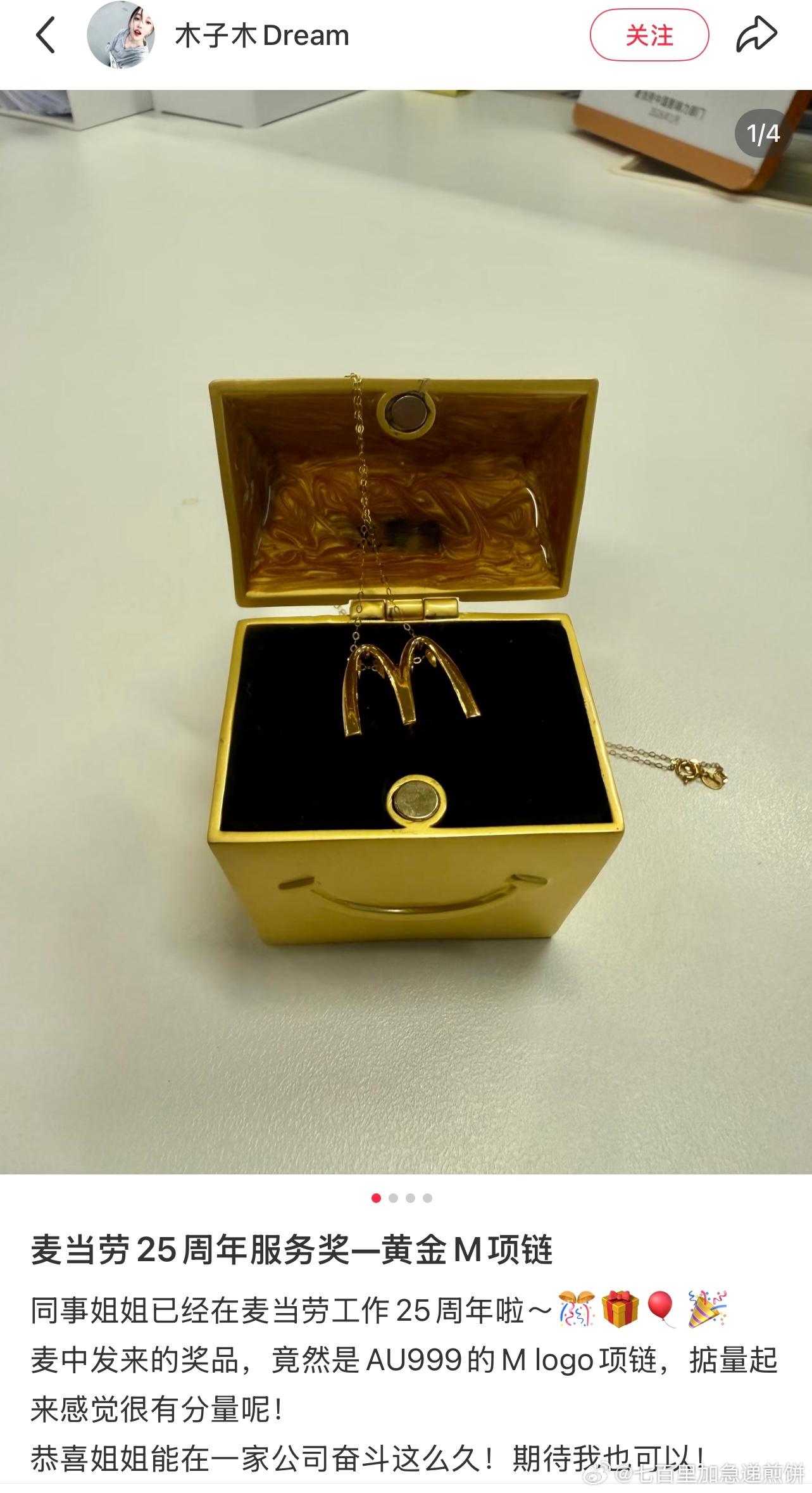 哇塞麦当劳金项链感觉很有意思（且值钱 