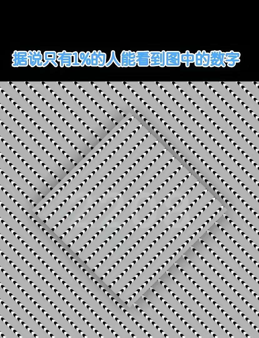 4个数字是什么？看到了吗？眼力不好的，还真看不出来。我能2秒看出来，你也来试一试