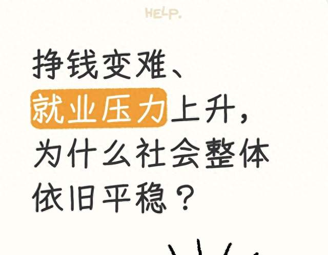 挣钱变难、就业压力上升，为什么社会整体依旧平稳？