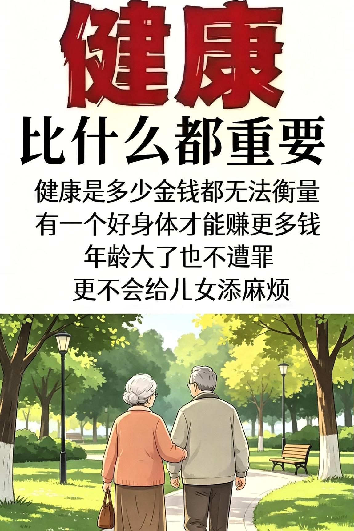 人生 —— 健康便是福

 
人生一世，名利如云烟，钱财皆是身外物
唯有健康，才