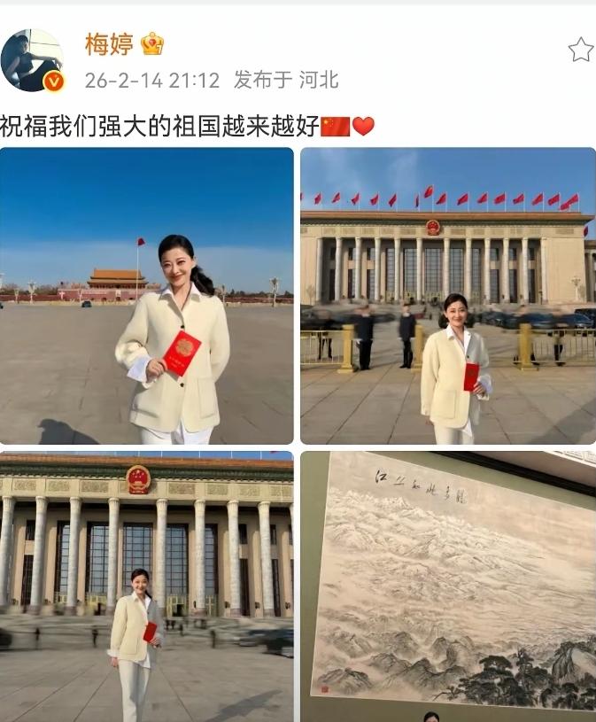 一向低调的梅婷突然激动的高调发文，共13个字：“祝福我们强大的祖国越来越好”！