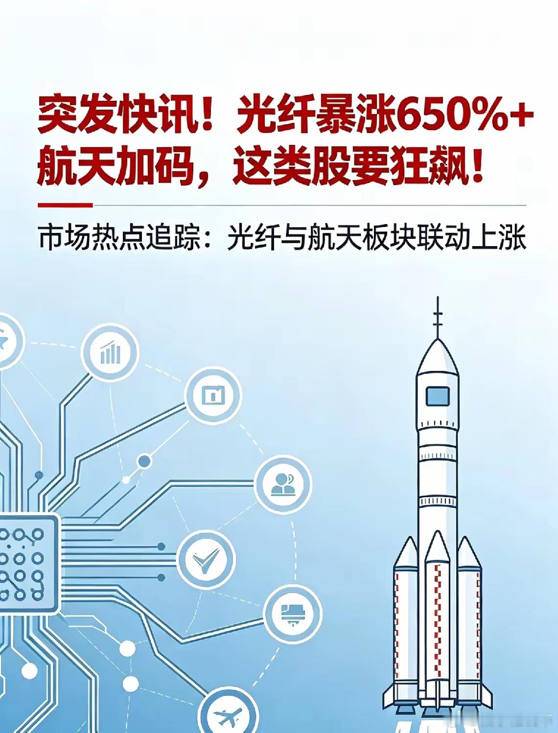 突发快讯！光纤暴涨650%+航天加码，这类股要狂飙！一、超级利好：四川商业航天全