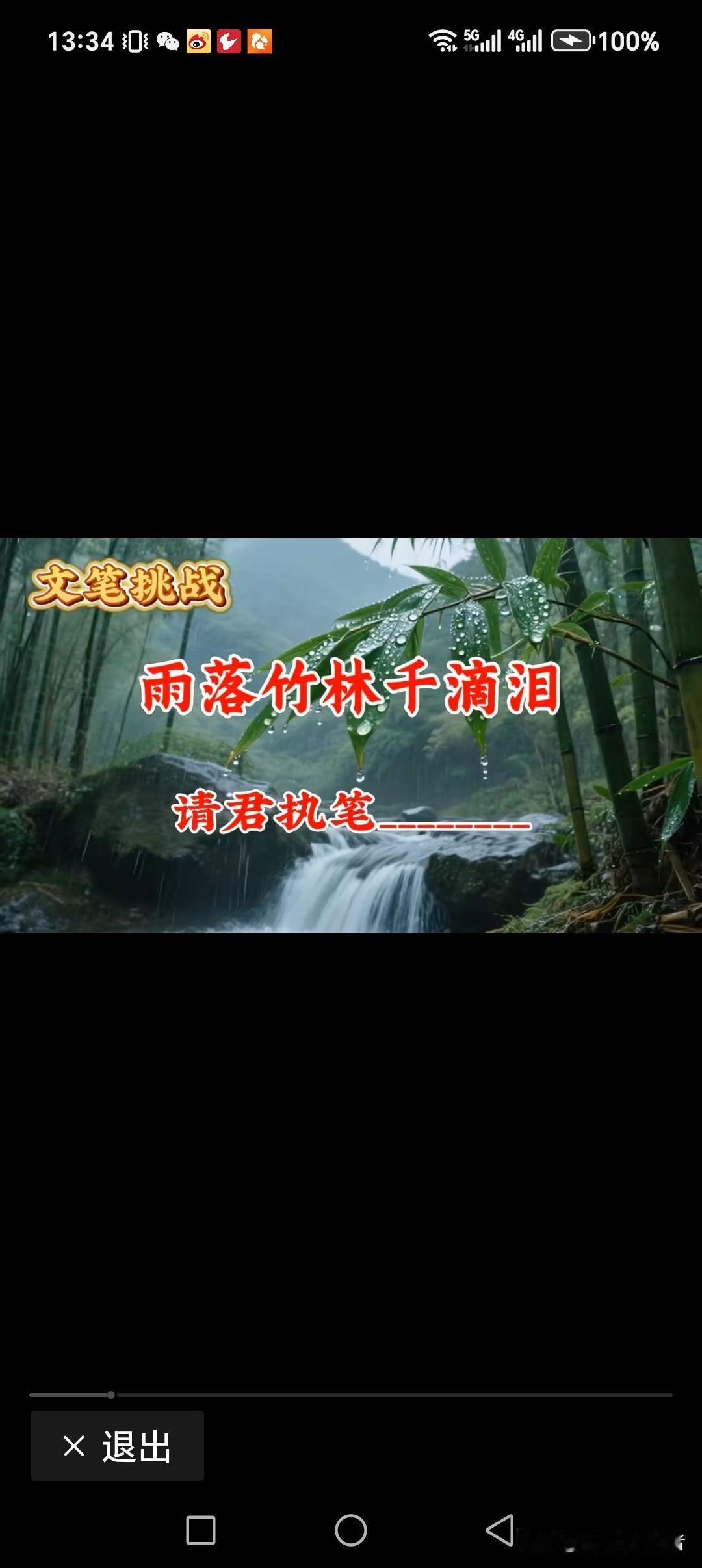 雨落竹林千滴泪
风扫水面万般愁