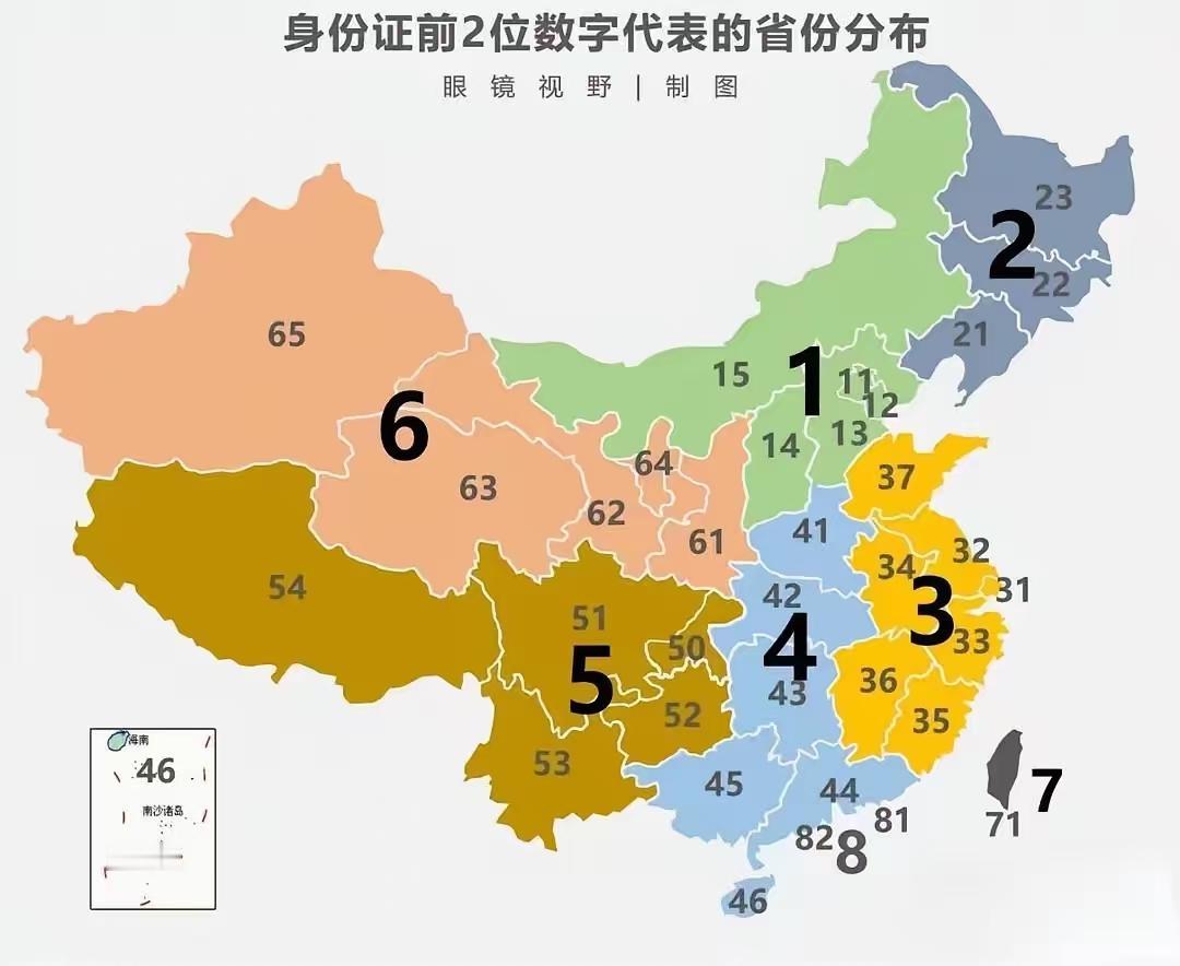 全国所有地方，只有它身份证第二位是0？

今天才知道，身份证第一位也是代表区域的