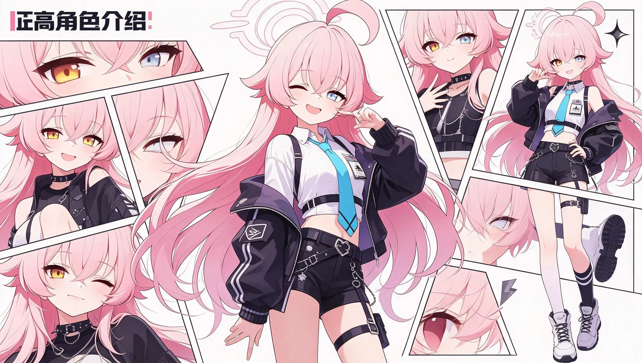 AI潮流角色海报 ai创作 小鸟游星野 蔚蓝档案 二次元