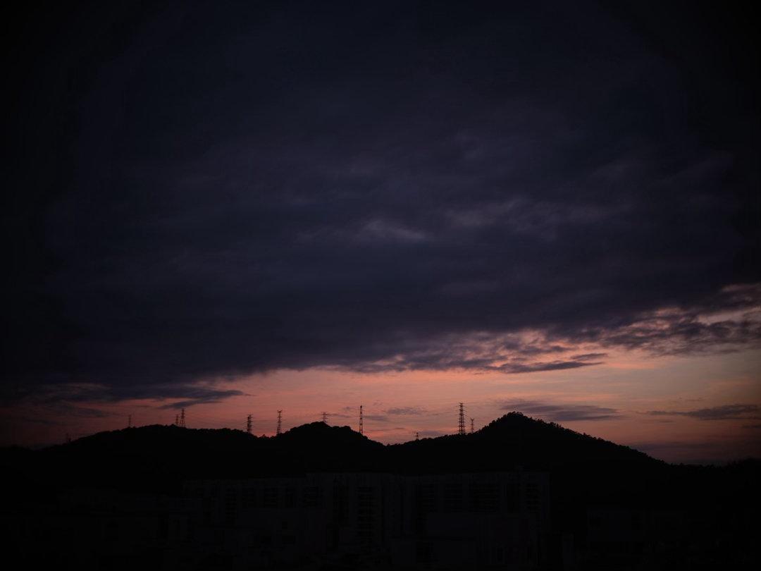 日落时分和晚霞的美好，广州晚霞时刻夕阳风景摄影日落 松下S9 28-200 广州