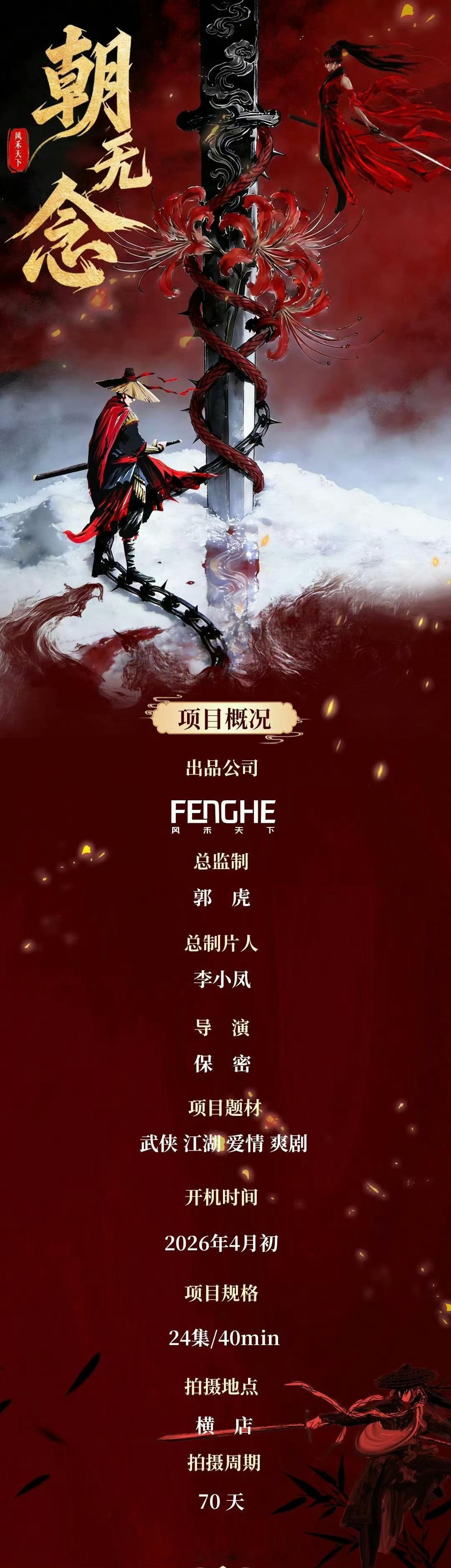 🍉武侠剧《朝无念》彭小苒，陈鹤一两个人没有一个有看剧的吸引力，这个选角有什么拍