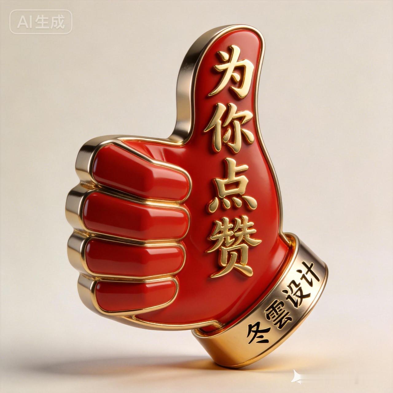 点赞的手形摆件，设计感十足。