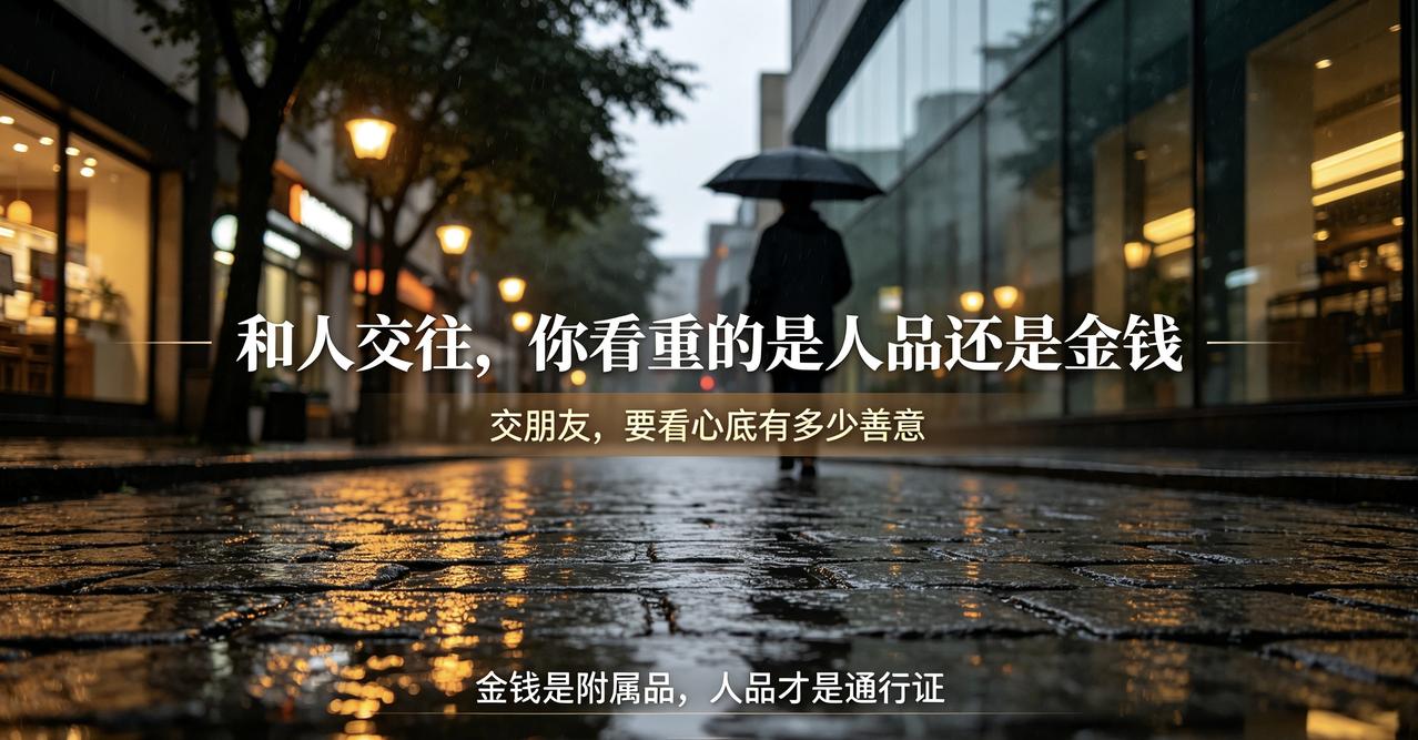 与人相交，金钱可以衡量物质，却丈量不出人心。财富总有起落，今天富足，明日或许平淡
