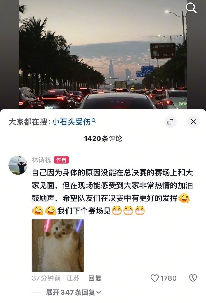 林诗栋希望队友决赛发挥更好 林诗栋社交媒体发文：自己因为身体的原因没能在总决赛的