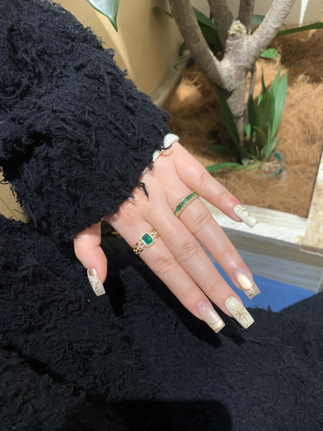 Oversize的祖母绿戒指💍银饰高阶版～