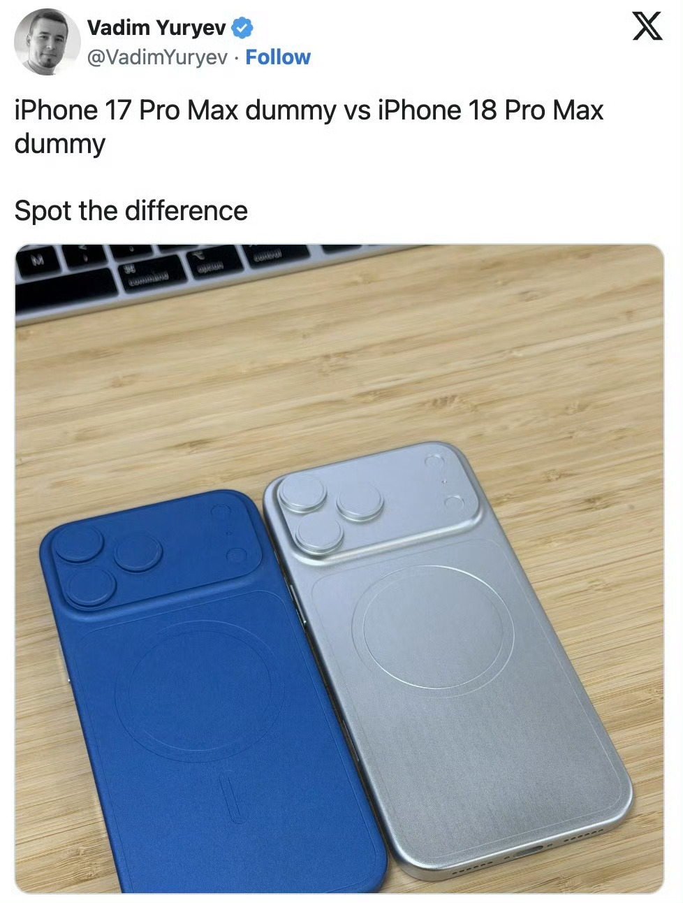 iPhone18ProMax厚度近14mm包含摄像头凸起部分在内，其总厚度达到了