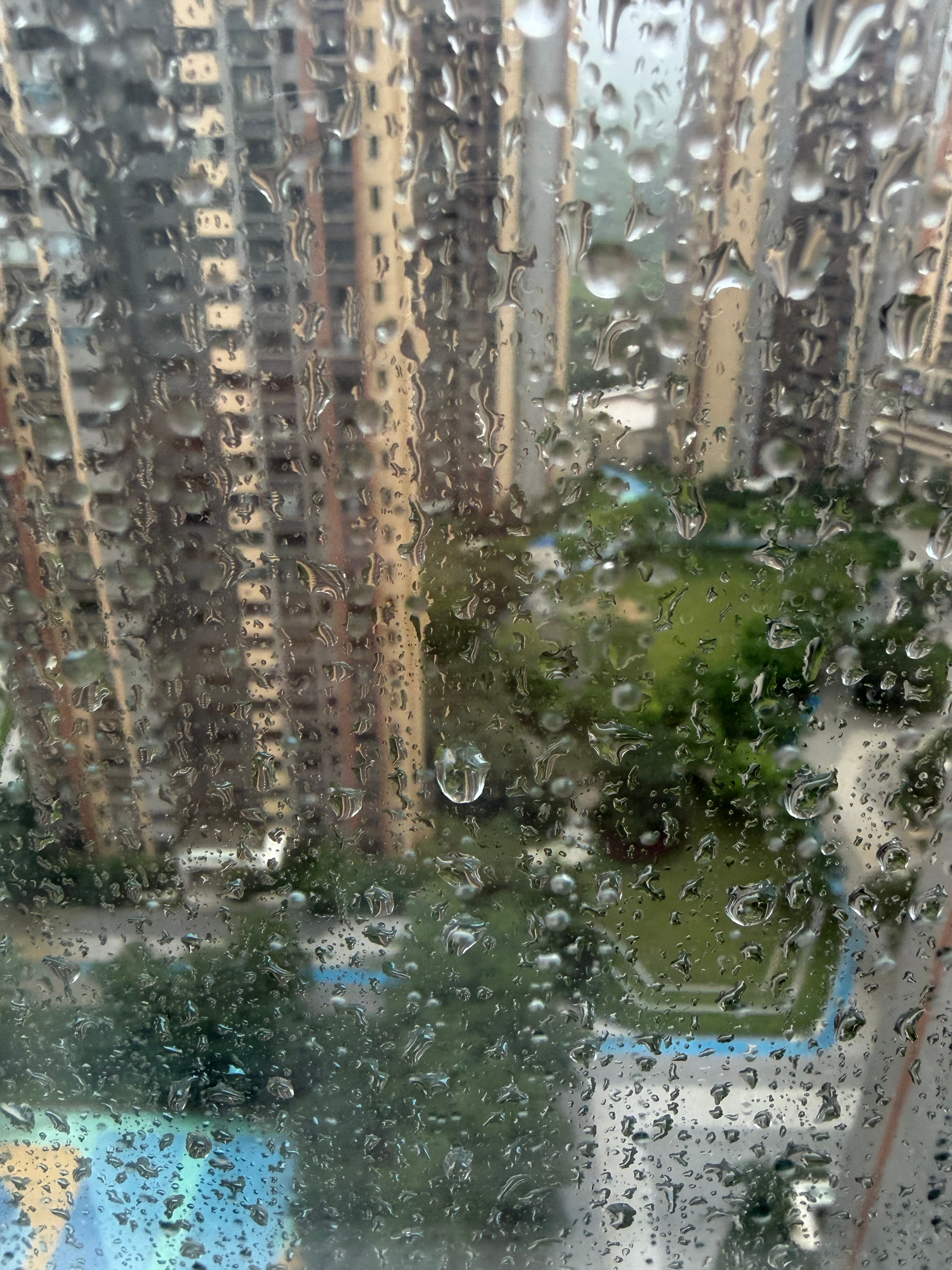 外面的雨一直下，一直下，下不停～ 